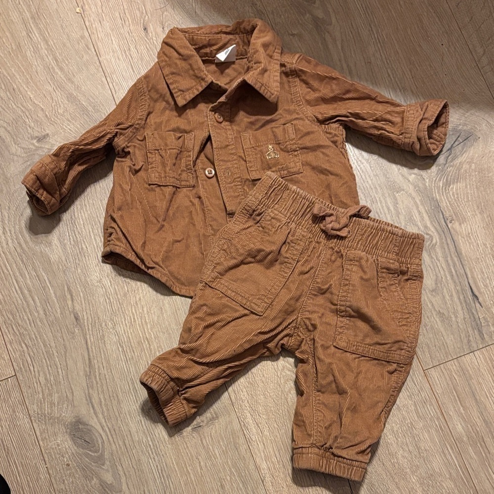 2 piece baby GAP Kids Brown Corduroy Outfit